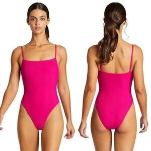 NWT! Vitamin A Jenna High Leg Fuchsia Pink One Piece - EcoLu 🌻